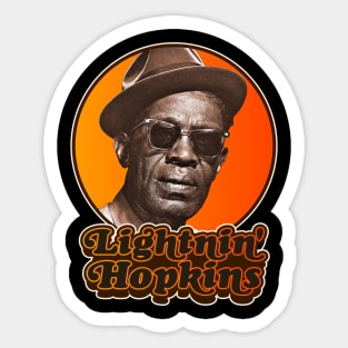 Retro Lightnin Hopkins Tribute Sticker